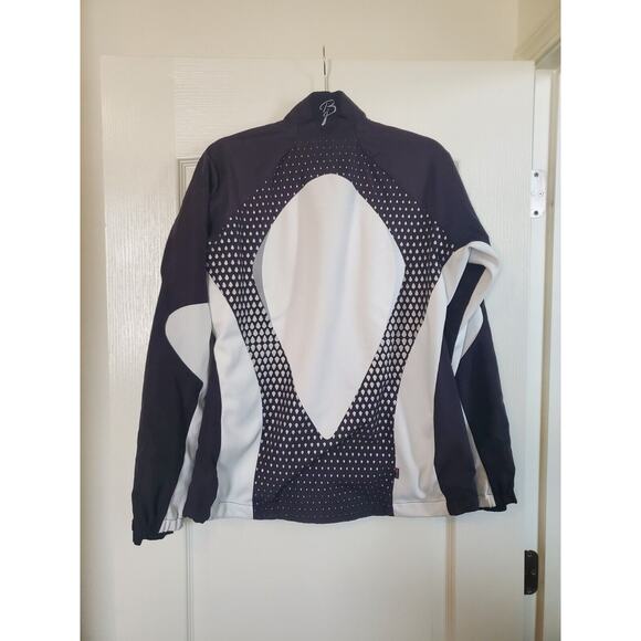Bjorn Daehlie Black White Pattern Full Zip Running Jacket - Women's Size Large - Picture 8 of 14